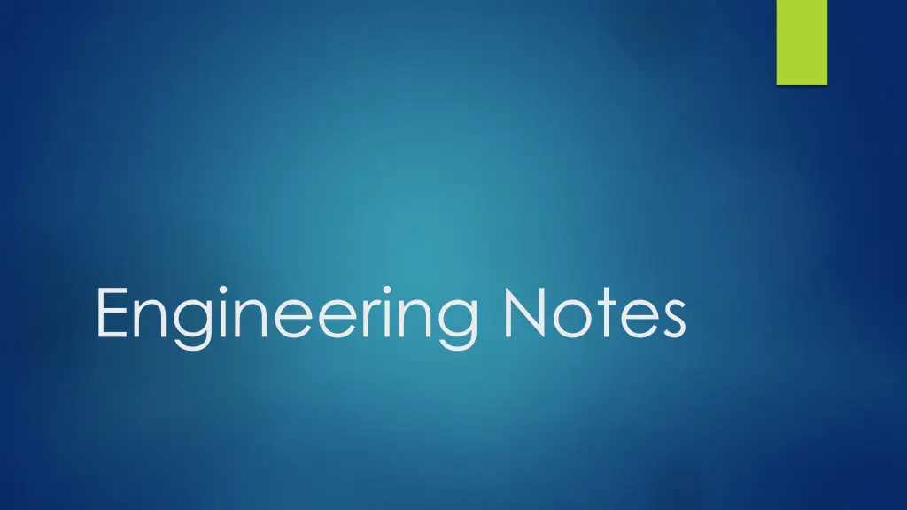 engineering notes
