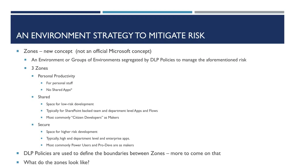 an environment strategy to mitigate risk