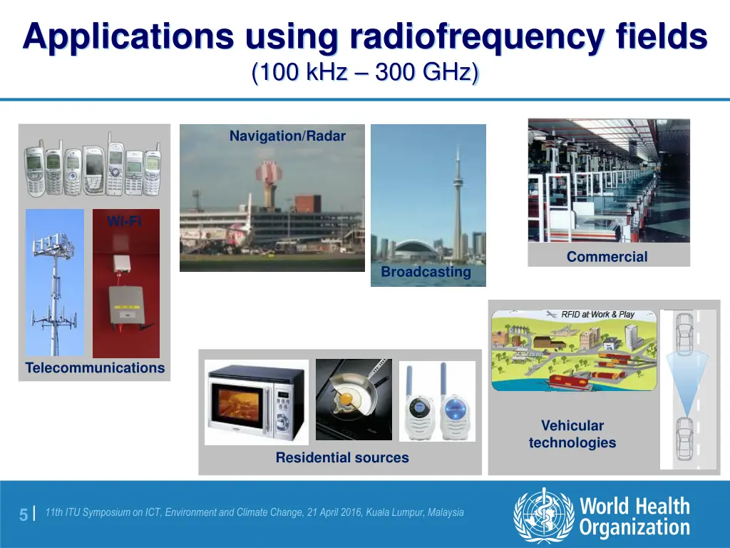 applications using radiofrequency fields