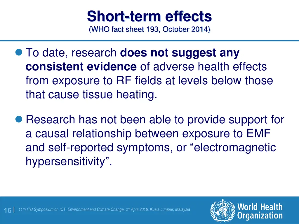 short term effects who fact sheet 193 october 2014