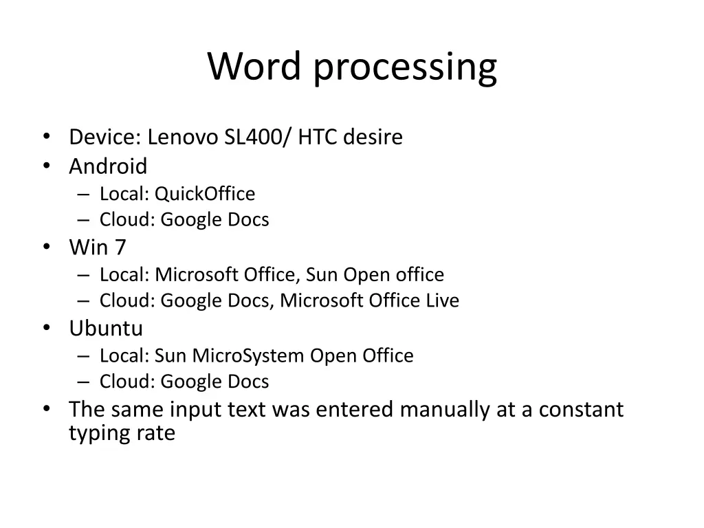 word processing