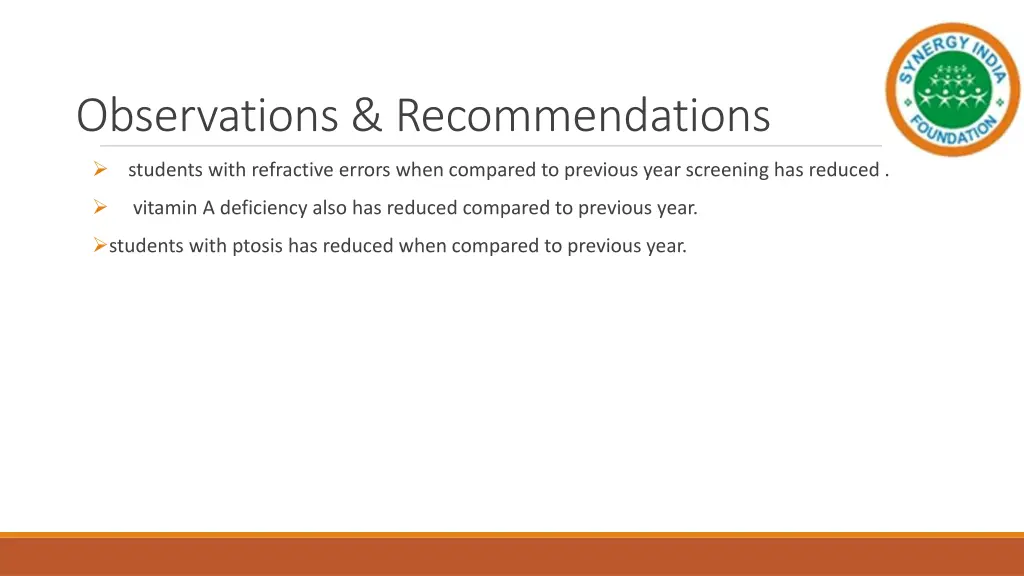 observations recommendations 2