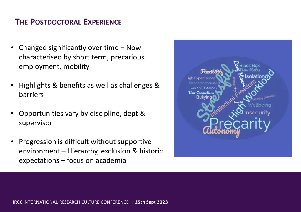 t he p ostdoctoral e xperience