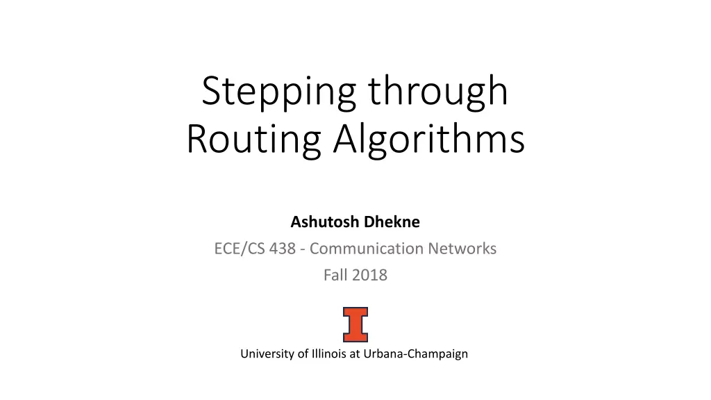 stepping through routing algorithms