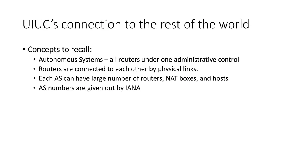 uiuc s connection to the rest of the world