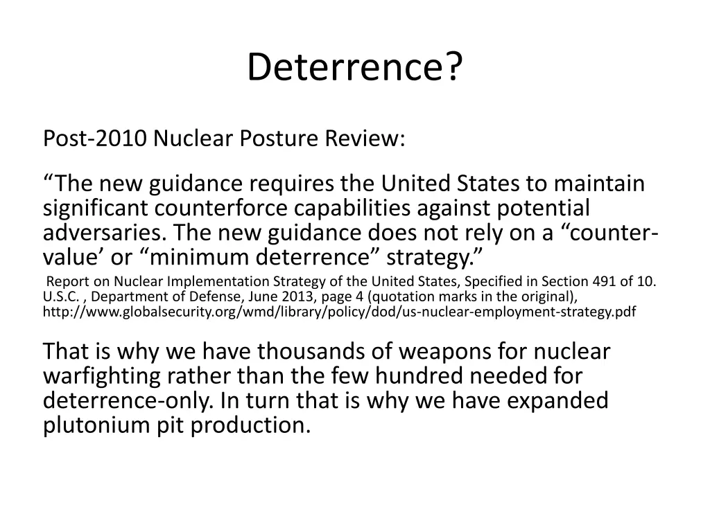 deterrence