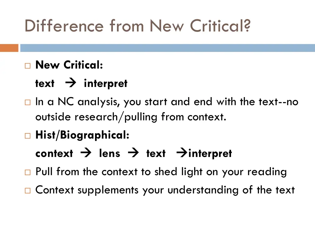 difference from new critical