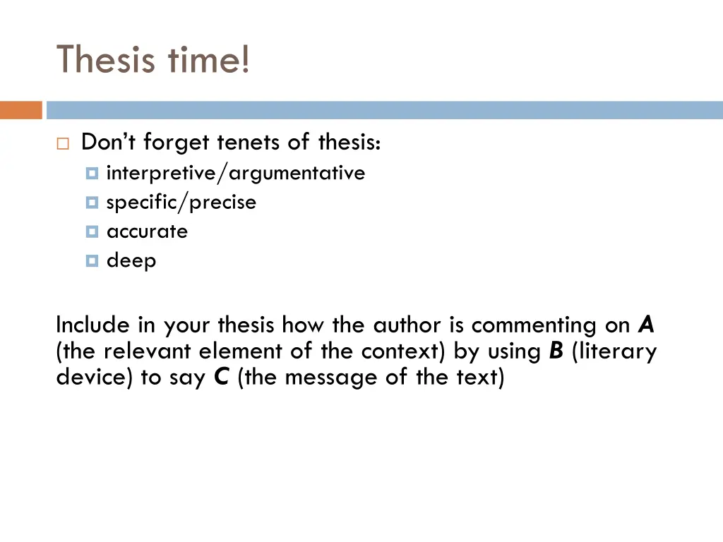 thesis time