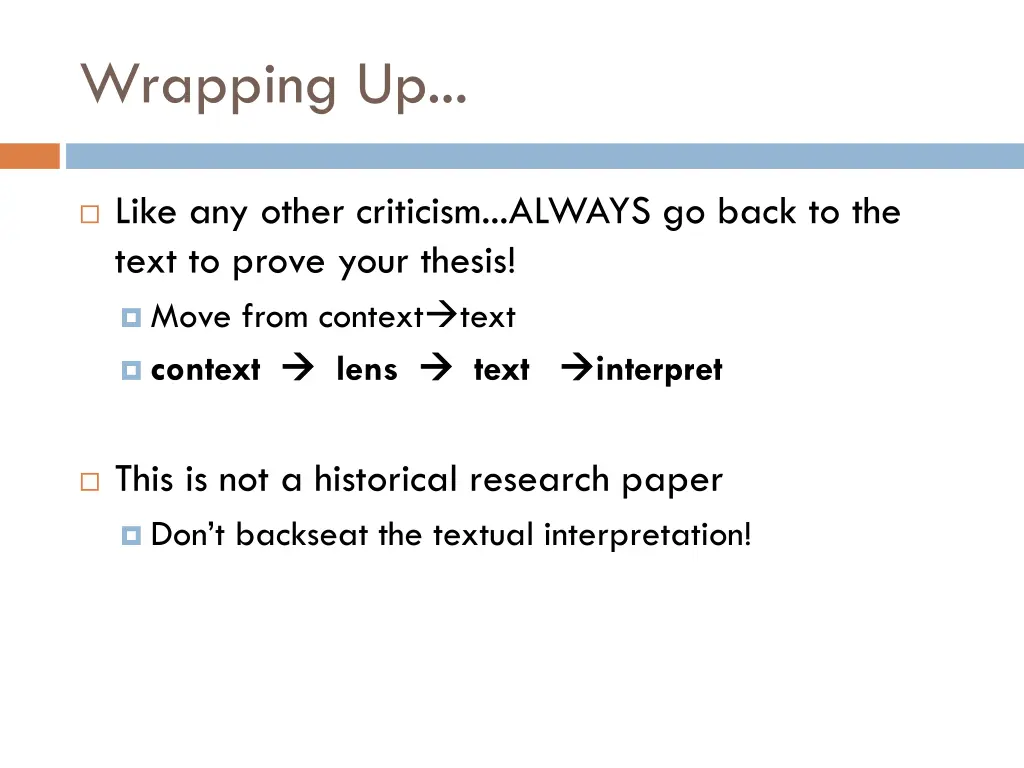 wrapping up 1