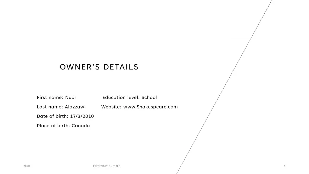 owner s details