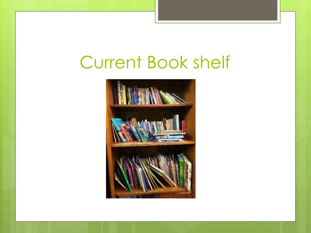 current book shelf