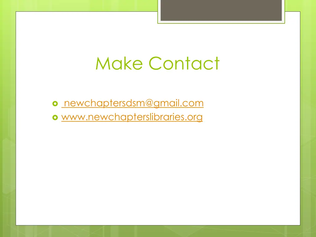 make contact