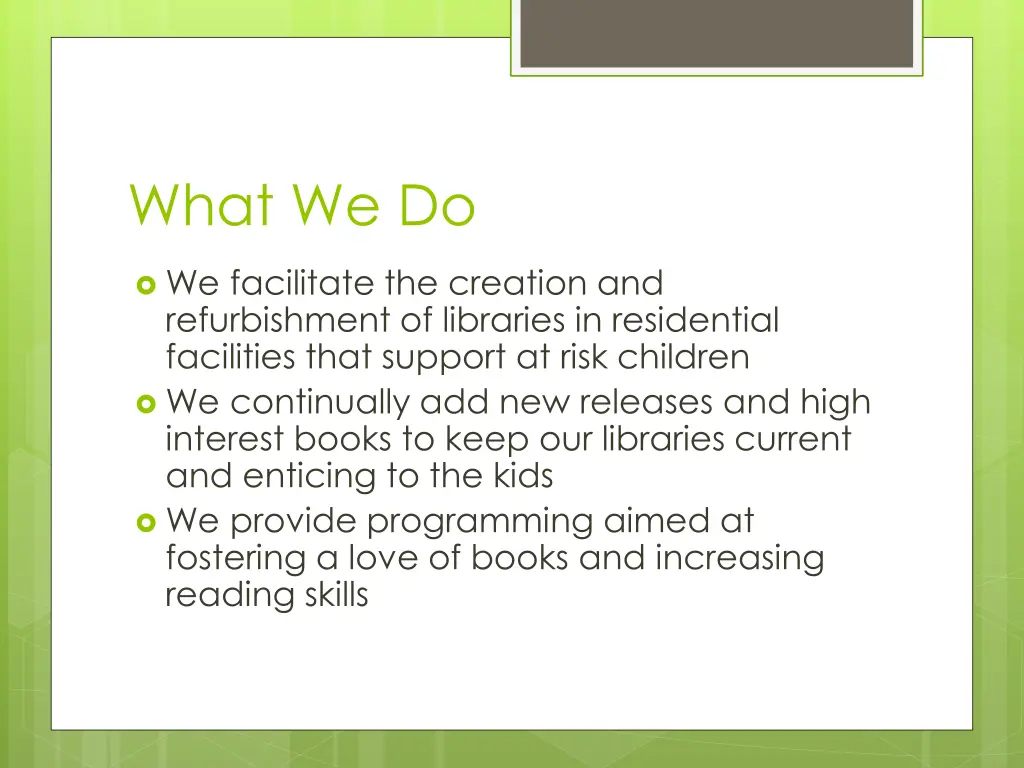 what we do