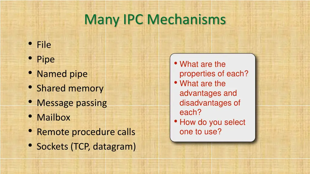 many ipc mechanisms