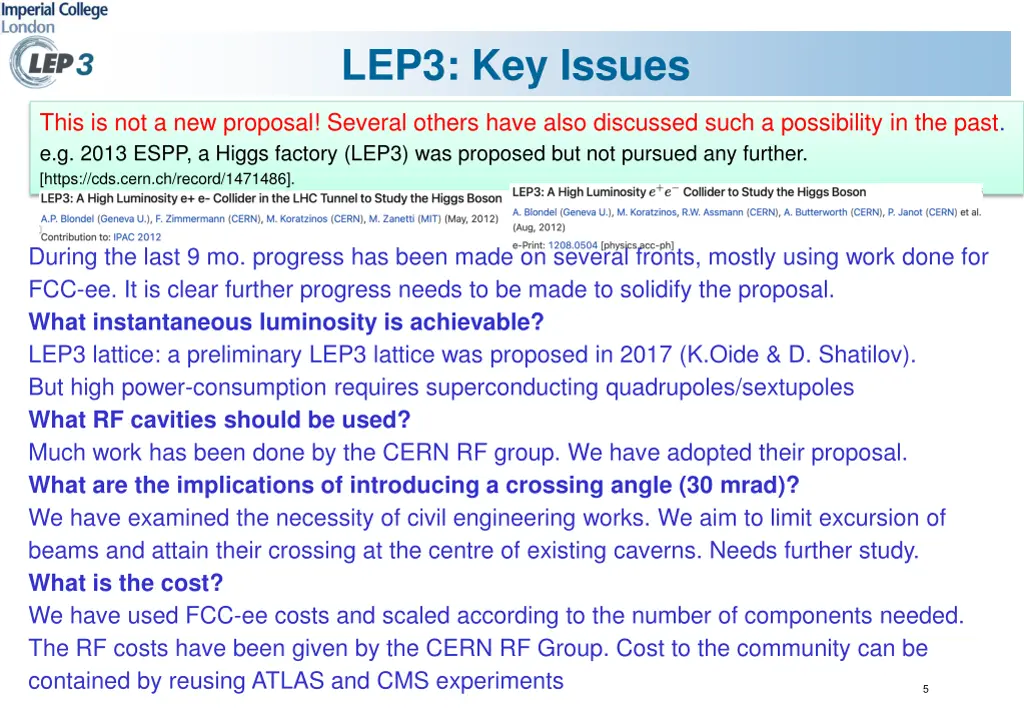lep3 key issues