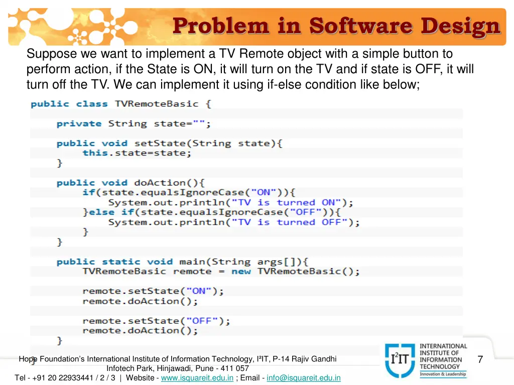 problem in software design 1