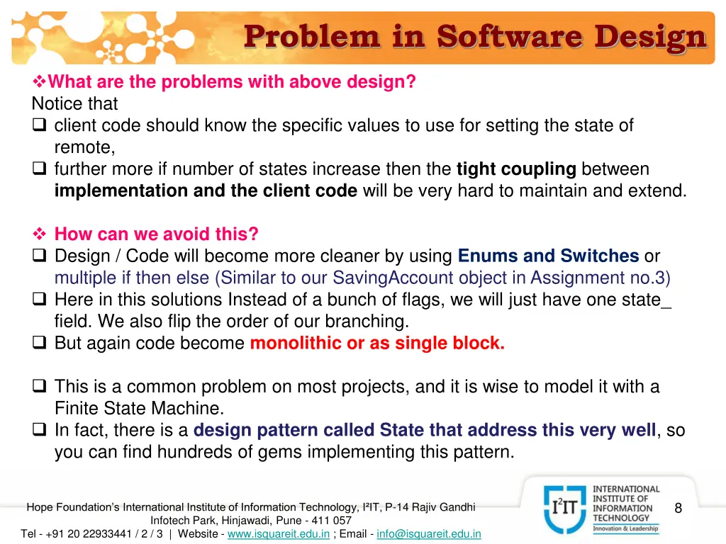 problem in software design 2