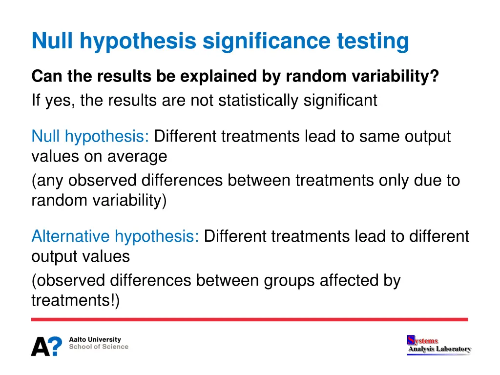 null hypothesis significance testing