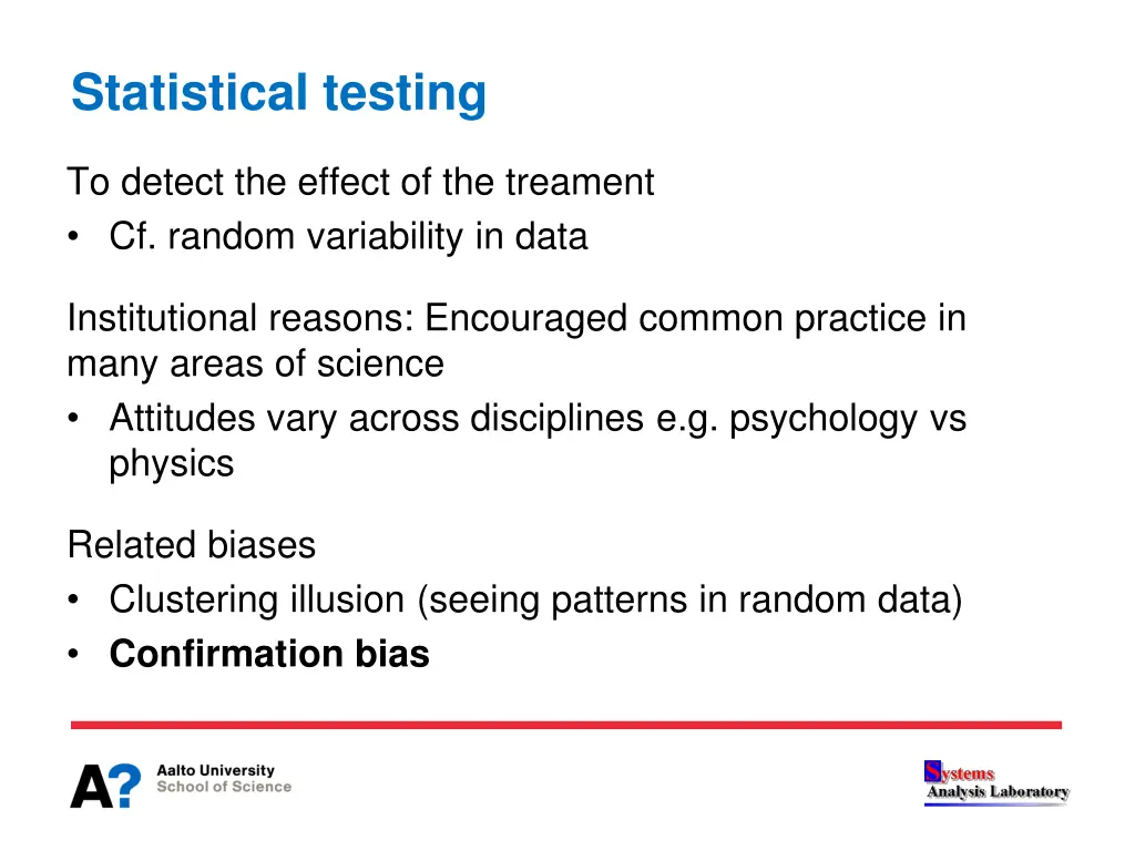statistical testing