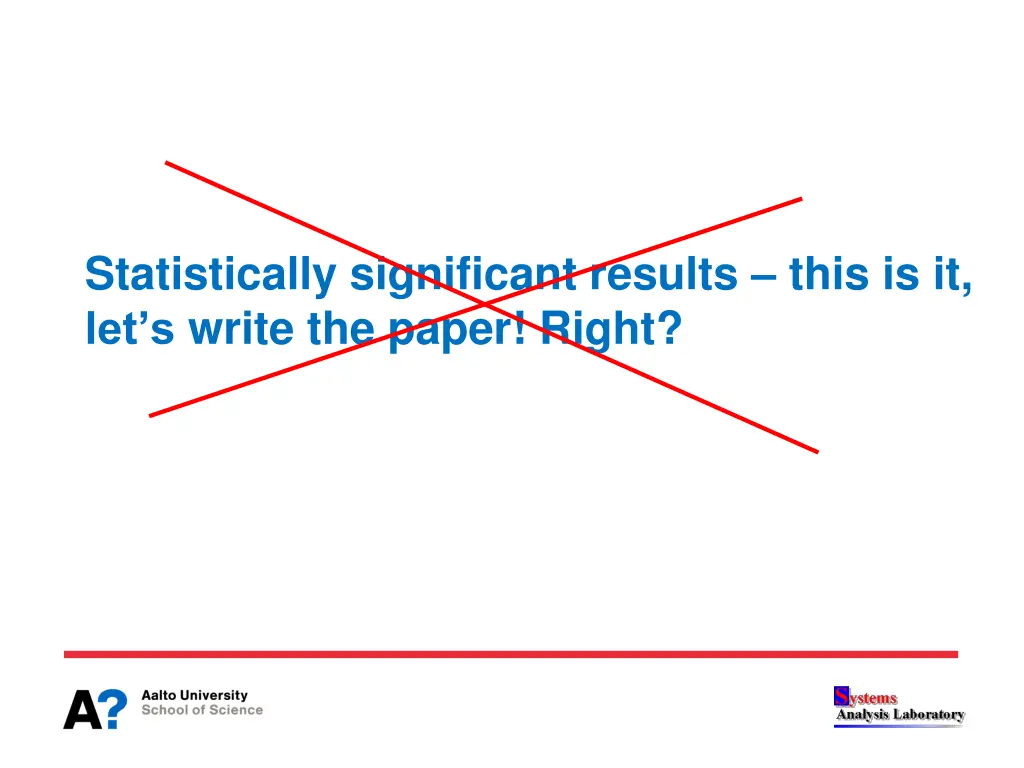 statistically significant results this 1