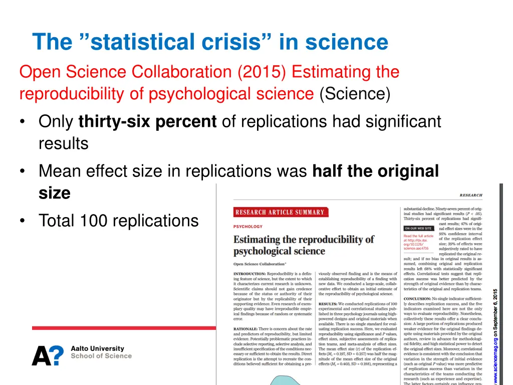 the statistical crisis in science open science