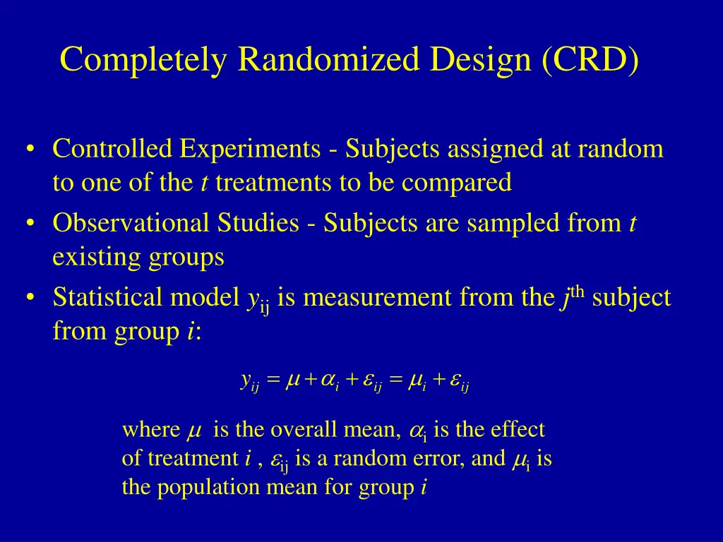 completely randomized design crd