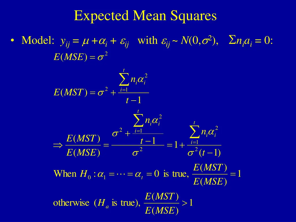 expected mean squares