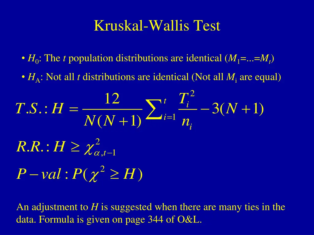 kruskal wallis test