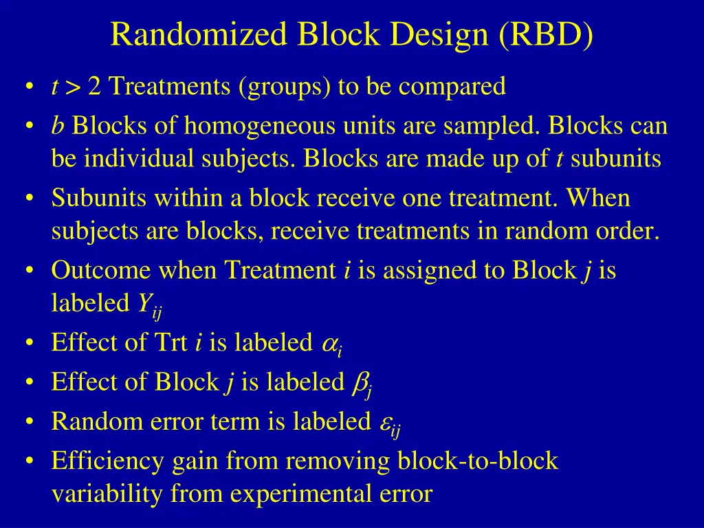 randomized block design rbd
