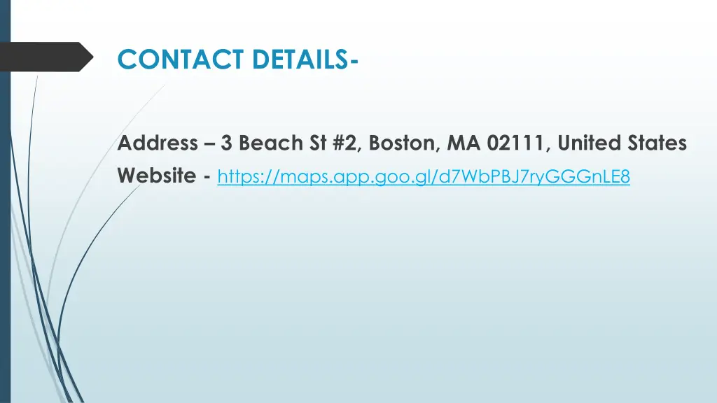contact details