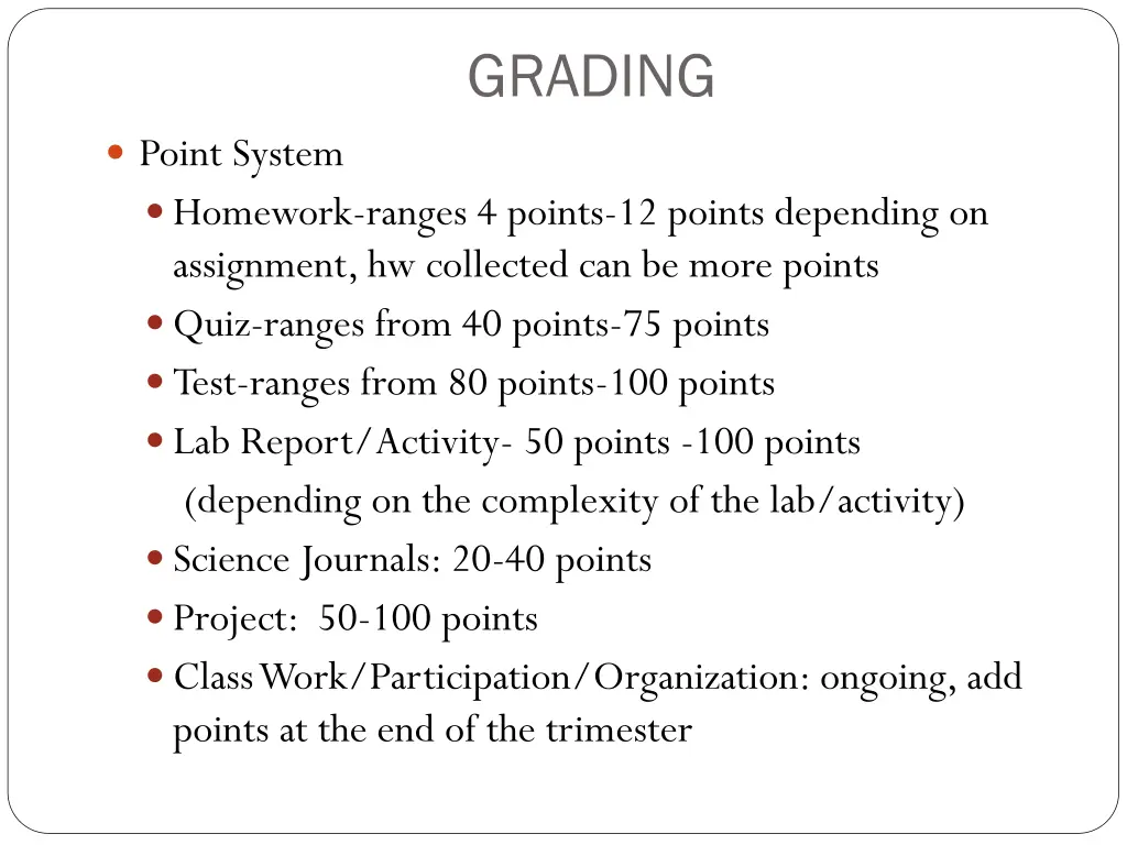 grading