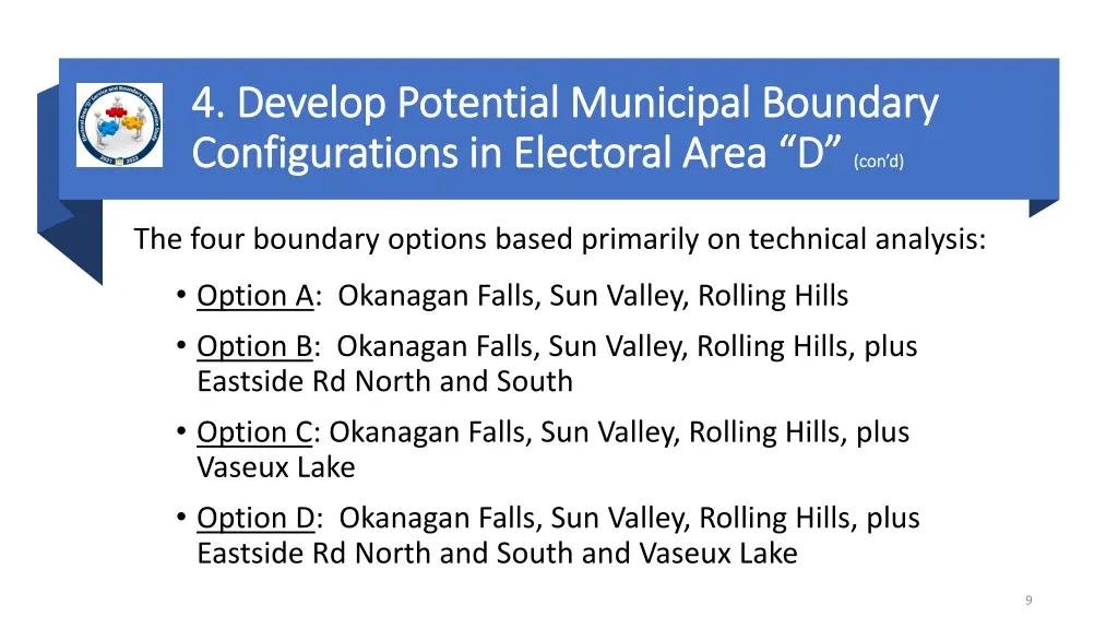 4 develop potential municipal boundary 4 develop 1