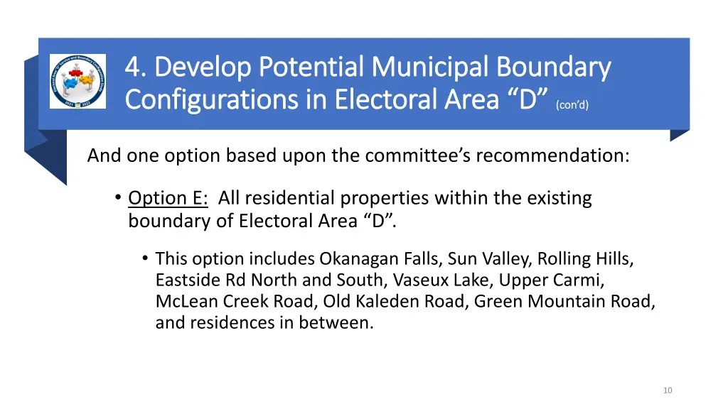 4 develop potential municipal boundary 4 develop 2
