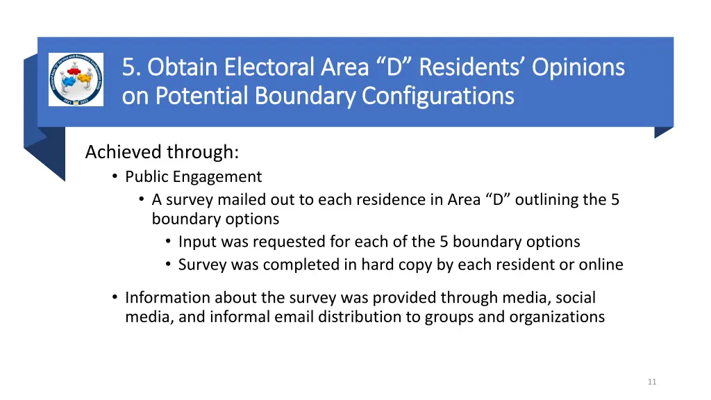 5 obtain electoral area d residents opinions