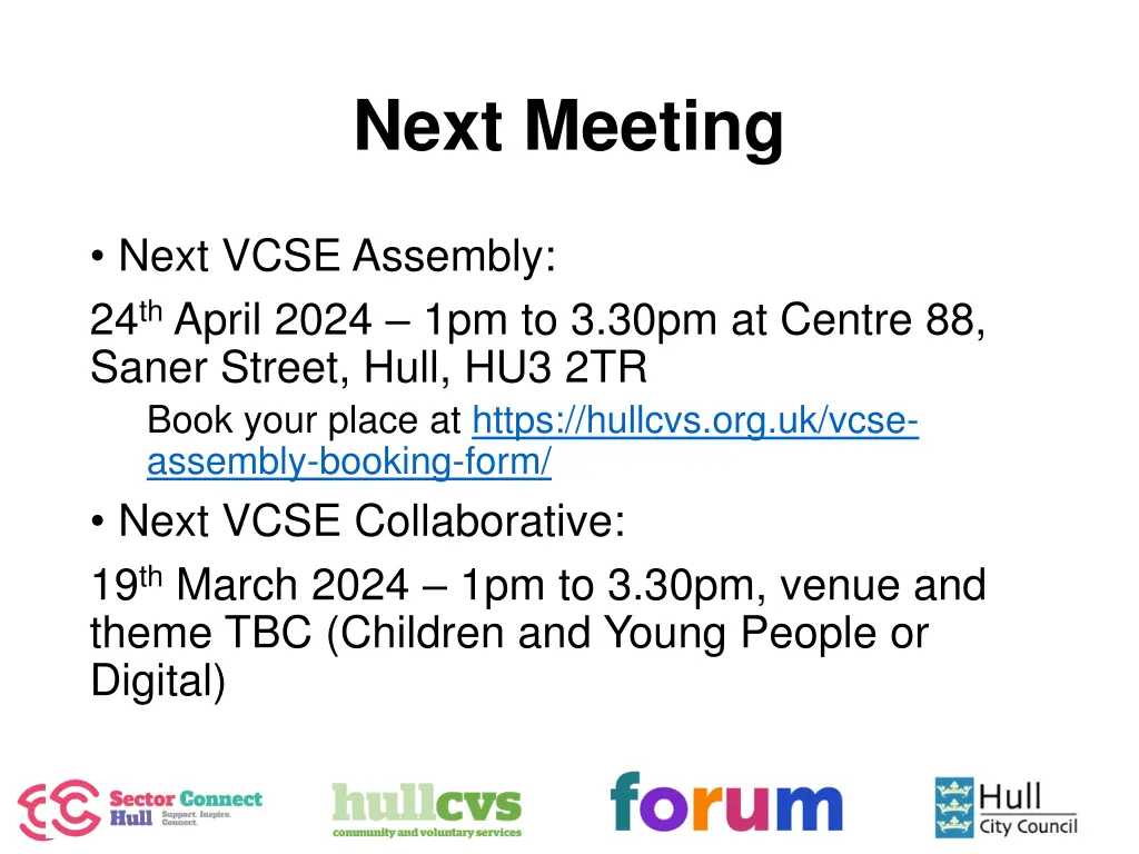 next meeting