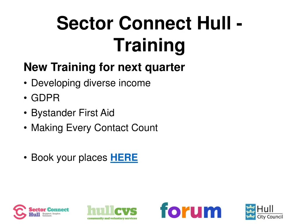 sector connect hull training new training