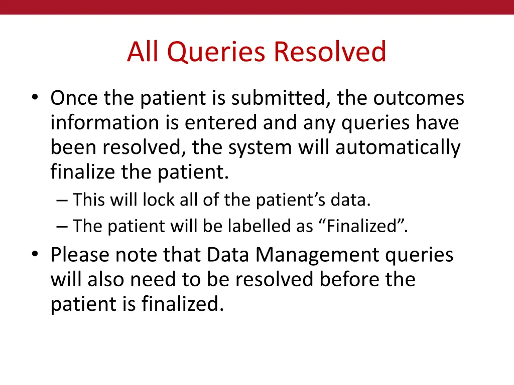 all queries resolved