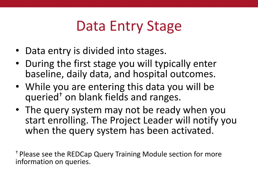 data entry stage