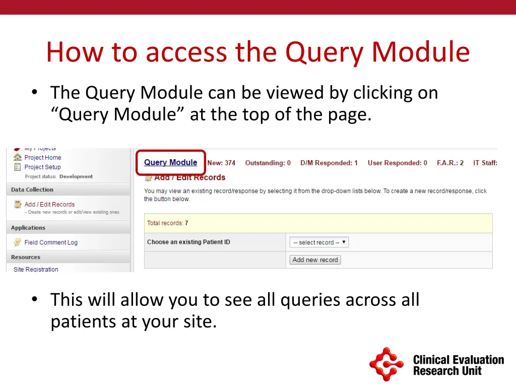 how to access the query module
