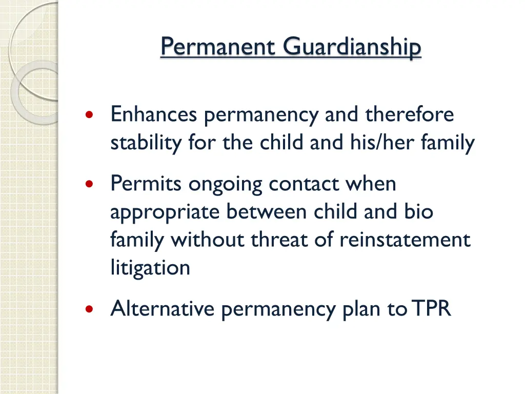 permanent guardianship