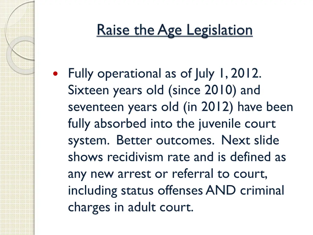raise the age legislation