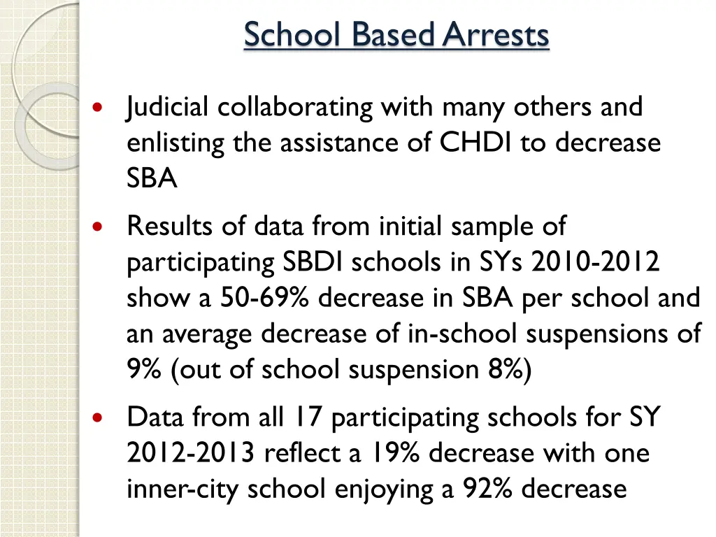 school based arrests