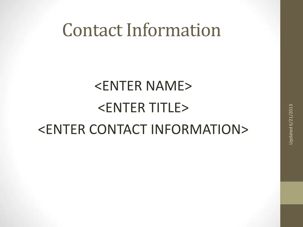contact information