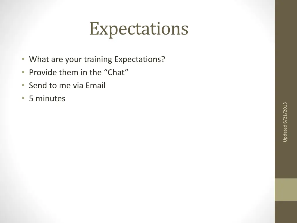 expectations