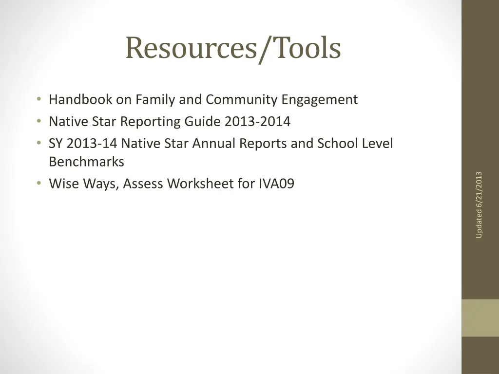 resources tools