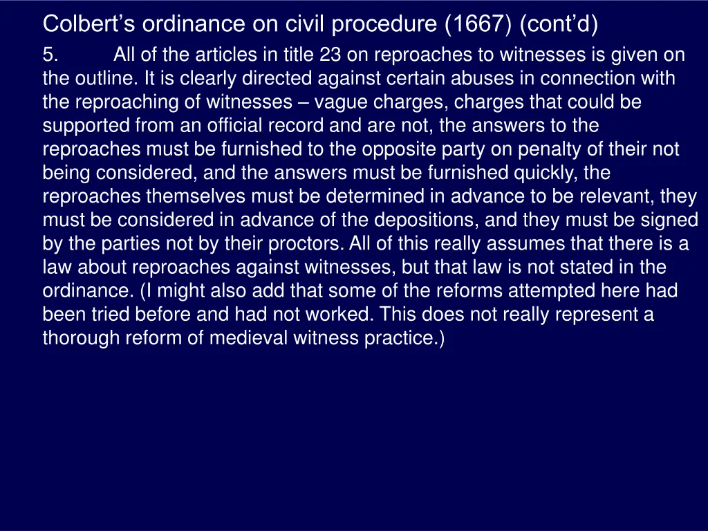 colbert s ordinance on civil procedure 1667 cont 1