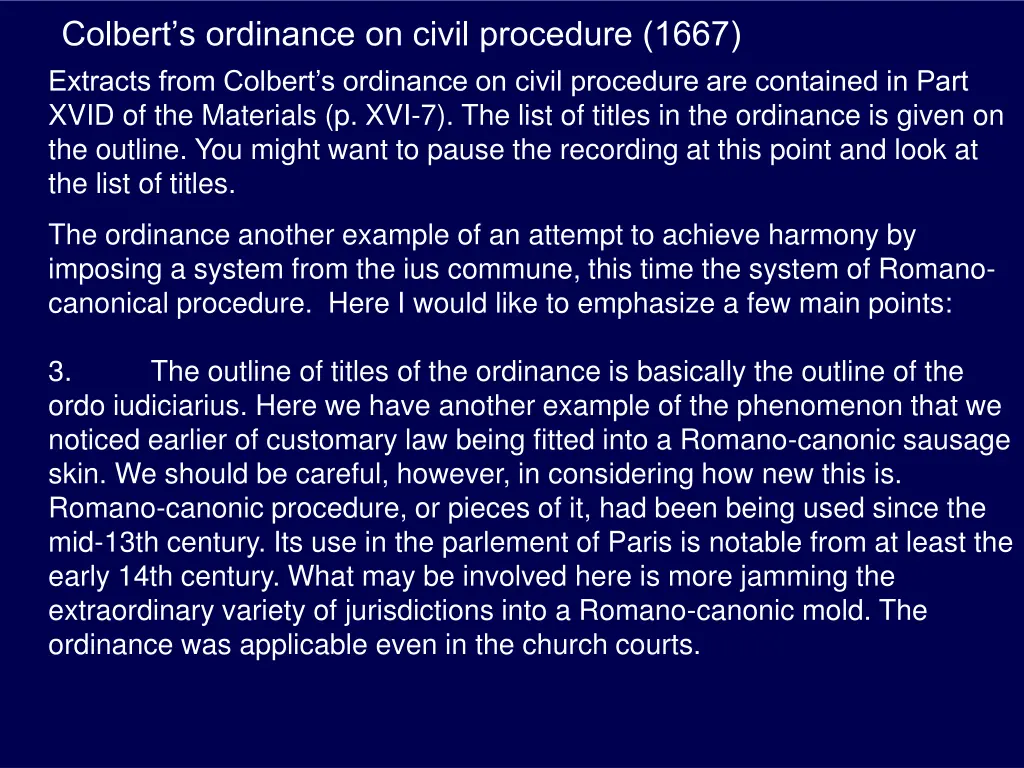 colbert s ordinance on civil procedure 1667