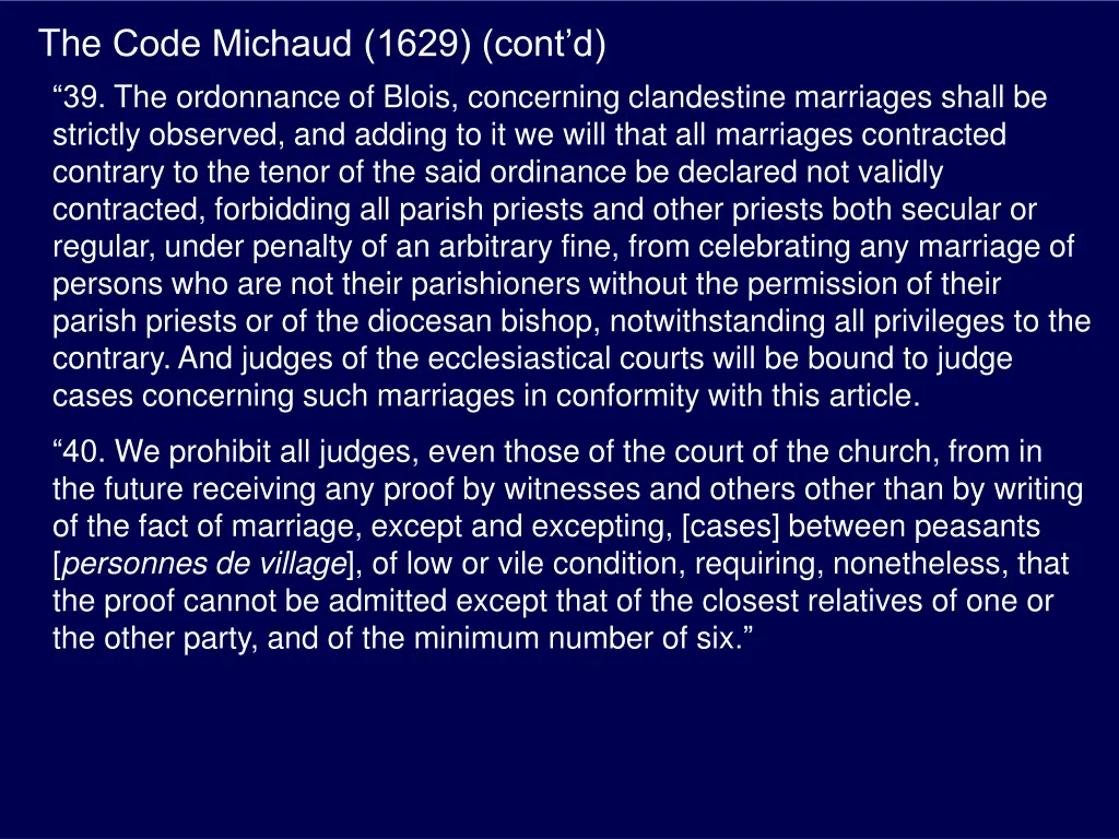 the code michaud 1629 cont d 39 the ordonnance