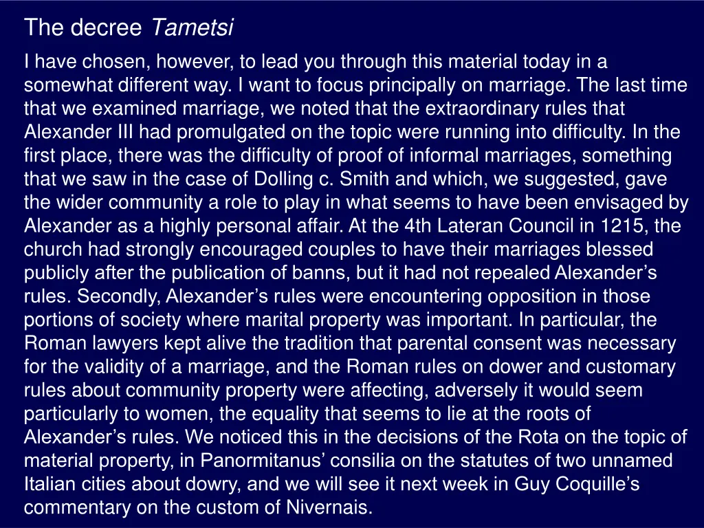 the decree tametsi