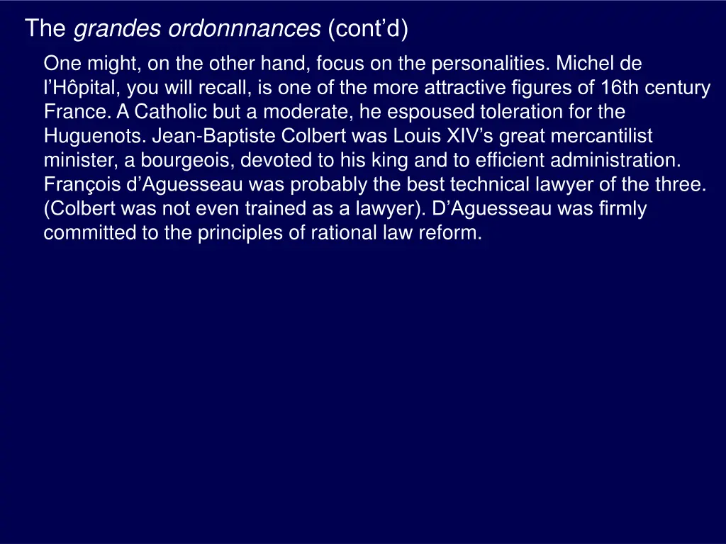 the grandes ordonnnances cont d 1